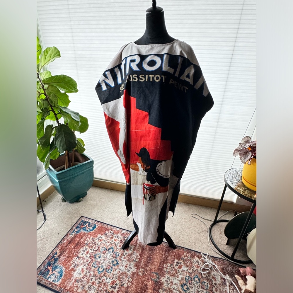 Vintage J Perryman Maxi Wearable Art Maxi Dress